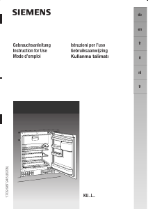 Manual Siemens KU14L05 Refrigerator