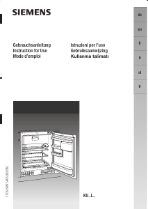 Manuale Siemens KU14L05 Frigorifero