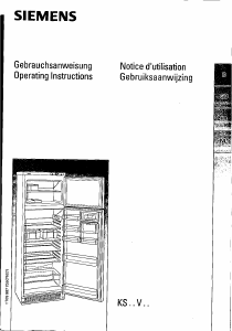 Bedienungsanleitung Siemens KS26V02 Kühl-gefrierkombination