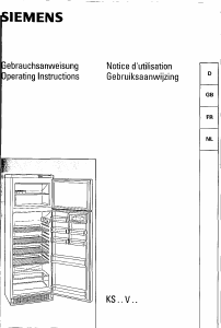Mode d’emploi Siemens KS26V30CH Réfrigérateur combiné
