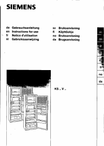 Bruksanvisning Siemens KS29V10 Kjøle-fryseskap