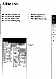 Manual Siemens KS29V66IE Fridge-Freezer