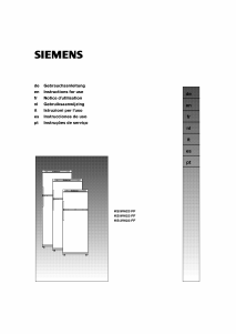 Manual Siemens KS29V623FF Fridge-Freezer