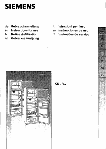 Manual Siemens KS29V640 Fridge-Freezer