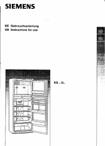 Bedienungsanleitung Siemens KS30U00IN Kühl-gefrierkombination