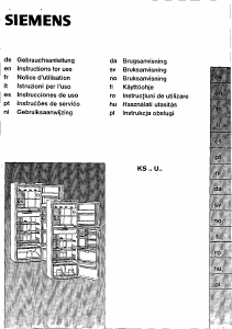 Bruksanvisning Siemens KS30U620 Kjøle-fryseskap