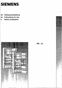 Bedienungsanleitung Siemens KS32U620FF Kühl-gefrierkombination