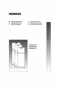 Mode d’emploi Siemens KS32U630FF Réfrigérateur combiné