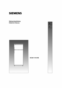 Bedienungsanleitung Siemens KS39V610NE Kühl-gefrierkombination