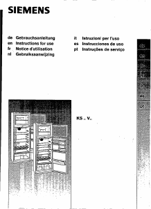 Mode d’emploi Siemens KS39V640GB Réfrigérateur combiné