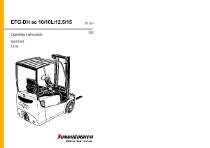 Manual Jungheinrich EFG DHac10 Forklift Truck