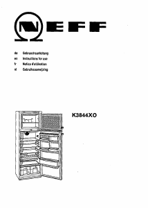 Mode d’emploi Neff K3844X0 Réfrigérateur combiné