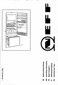 Mode d’emploi Neff K5665X1 Réfrigérateur combiné