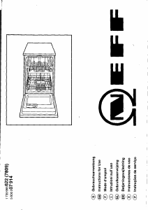 Mode d’emploi Neff S4840X0 Lave-vaisselle