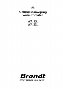 Handleiding Brandt WA1321NL Wasmachine