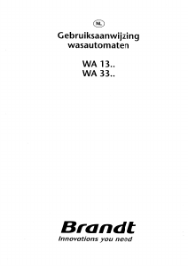 Handleiding Brandt WA3314 Wasmachine