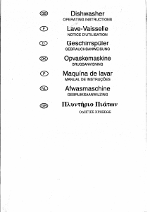 Εγχειρίδιο Brandt VE210XE1 Πλυντήριο πιάτων