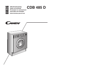 Manual Candy CDB 485 D Máquina de lavar roupa