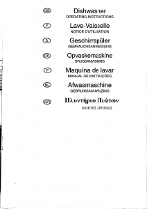 Brugsanvisning Brandt VF210JU1 Opvaskemaskine