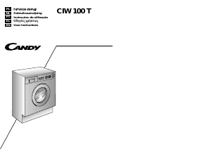 Manual Candy CIW 100 T Máquina de lavar roupa