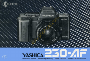 Mode d’emploi Yashica 230-AF Camera