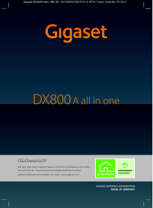 Bedienungsanleitung Siemens Gigaset DX800A all-in-one Telefon