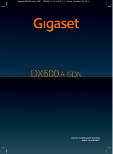 Bedienungsanleitung Siemens Gigaset DX600A ISDN Telefon