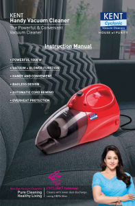 Manual Kent 16037 Handy Handheld Vacuum