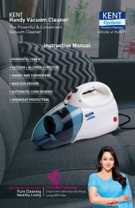 Bruksanvisning Kent 16039 Handy Handdammsugare