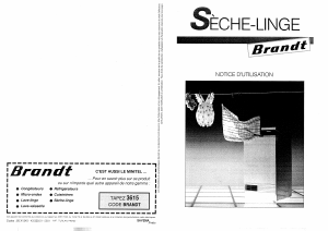 Mode d’emploi Brandt SL892 Sèche-linge