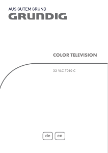 Bedienungsanleitung Grundig 32 VLC 7010 C LCD fernseher