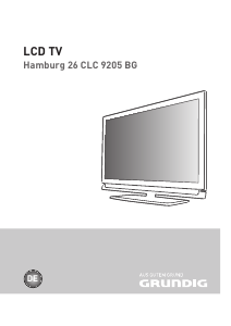 Bedienungsanleitung Grundig 26 CLC 9205 BG LCD fernseher