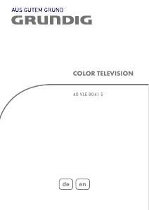 Bedienungsanleitung Grundig 40 VLE 8041 S LCD fernseher