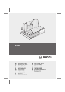 Használati útmutató Bosch MAS95W1 Szeletelőgép