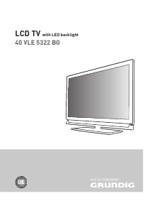 Bedienungsanleitung Grundig 40 VLE 5322 BG LCD fernseher
