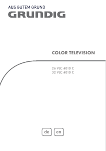 Bedienungsanleitung Grundig 26 VLC 4010 C LCD fernseher