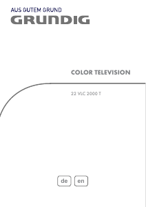 Bedienungsanleitung Grundig 22 VLC 2000 T LCD fernseher