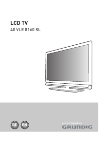 Bedienungsanleitung Grundig 40 VLE 8160 SL LCD fernseher