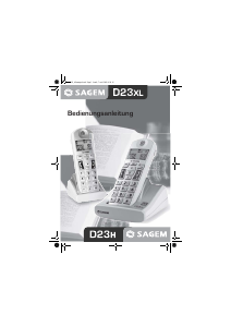Bedienungsanleitung Sagem D23XL Schnurlose telefon