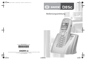 Bedienungsanleitung Sagem D85C Schnurlose telefon