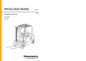 Manual Jungheinrich EFG Vac 25S Forklift Truck