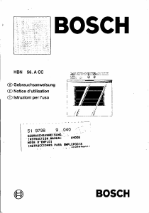Manuale Bosch HBN565BCC Forno