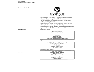 Manual Mercury Mystique (1997)