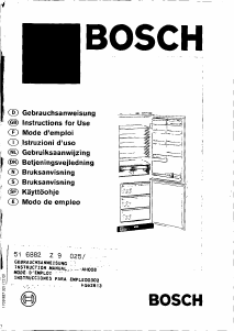 Manual de uso Bosch KGE2613 Frigorífico combinado