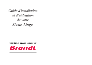 Mode d’emploi Brandt ETE123F Sèche-linge