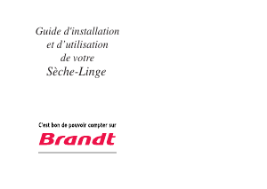 Mode d’emploi Brandt ETE504F Sèche-linge