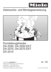 Bedienungsanleitung Miele DA 2250 EXT Dunstabzugshaube