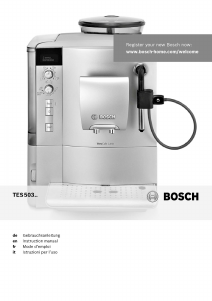 Manual Bosch TES50354DE Espresso Machine