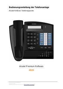Bedienungsanleitung Alcatel Premium Reflexes 4020 Telefon