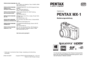 Bedienungsanleitung Pentax MX-1 Digitalkamera